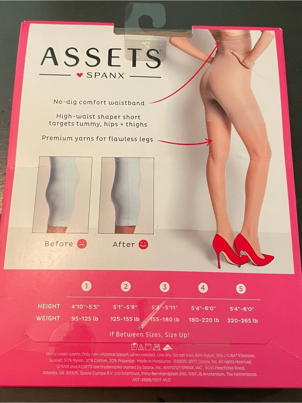 Assets by Spanx High-Waist Shaping Sheers Nude pantyhose nylons tights size 3